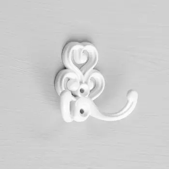 Крючок-вешалка тундра №41, полимер белый, 1 шт.