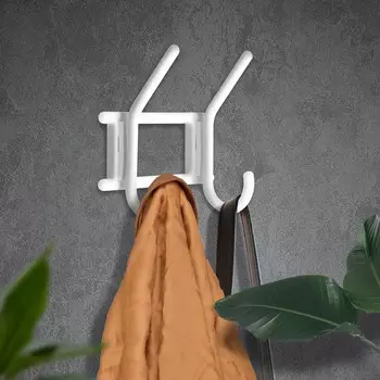 Крючок-вешалка тундра, двухрожковый, 1 шт.