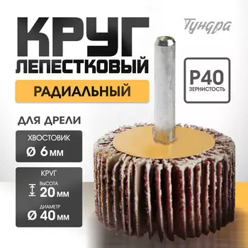 Круг лепестковый радиальный тундра, 40206 мм, р40