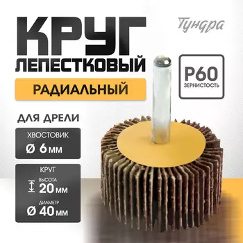 Круг лепестковый радиальный тундра, 40206 мм, р60