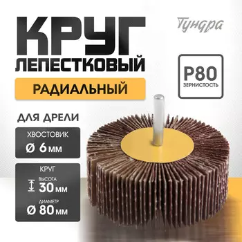 Круг лепестковый радиальный тундра, 80306 мм, р80
