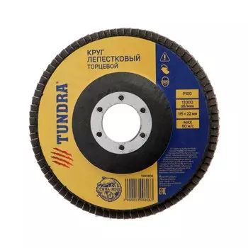 Круг лепестковый торцевой тундра, 11522 мм, р100