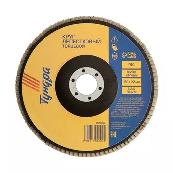 Круг лепестковый торцевой тундра, 15022 мм, р60