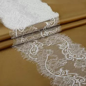 Кружево реснички, 175 мм 3 ± 0,5 м, цвет белый