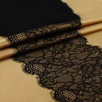 Кружево реснички, 190 мм, 3±0.5 м, черное