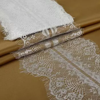 Кружево реснички, 195 мм 3 ± 0,5 м, цвет белый