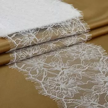 Кружево реснички, 200 мм 3 ± 0,5 м, цвет белый