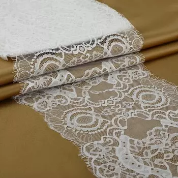 Кружево реснички, 210 мм 3 ± 0,5 м, цвет белый