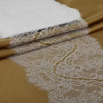 Кружево реснички, 280 мм 3 ± 0,5 м, цвет белый