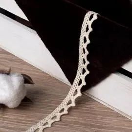 Кружево вязаное, 10 мм 15 ± 1 м, цвет бежевый