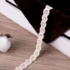 Кружево вязаное, 12 мм 15 ± 1 м, цвет бежевый