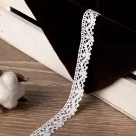 Кружево вязаное, 14 мм, 15±1 м, белое