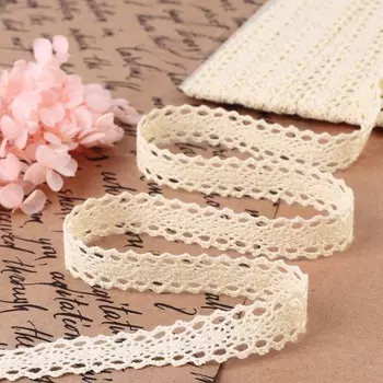 Кружево вязаное, 15 мм 10 ± 1 м, цвет бежевый