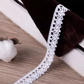 Кружево вязаное, 15 мм 15 ± 1 м, цвет кипенно-белый