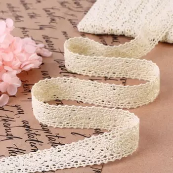 Кружево вязаное, 20 мм 10 ± 1 м, цвет бежевый