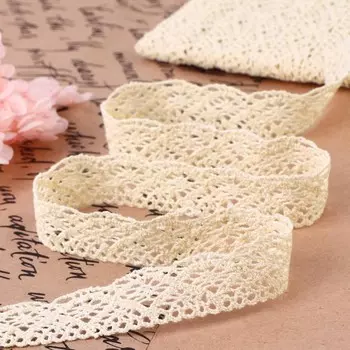 Кружево вязаное, 20 мм 10 ± 1 м, цвет бежевый