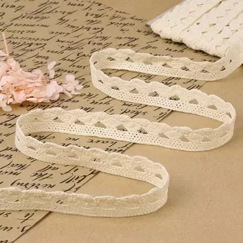 Кружево вязаное, 22 мм 10 ± 1 м, цвет бежевый