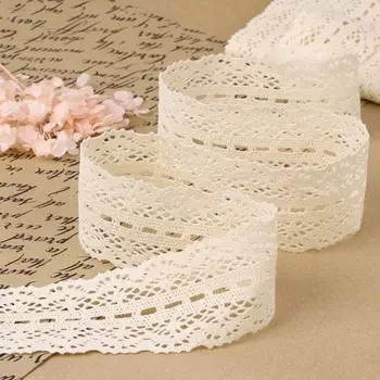 Кружево вязаное, 55 мм 10 ± 1 м, цвет бежевый