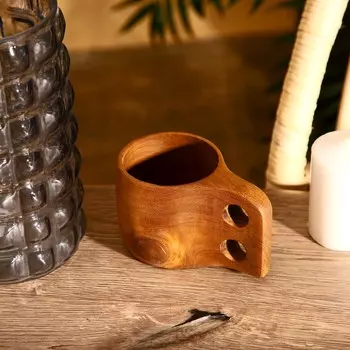 Кружка, 12812 см, тиковое дерево