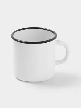 Кружка эмалированная, 400 мл, белая