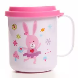 Кружка детская с крышкой, 200 мл.,
