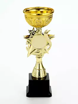 Кубок под нанесение 189, наградная фигура, золото, подставка пластик, 24.5 см