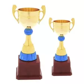 Кубок 125c, наградная фигура, золото, подставка пластик, 23 9,2 8,5 см.