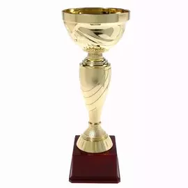 Кубок 120а, наградная фигура, золото, подставка пластик, 37 14 11,5 см