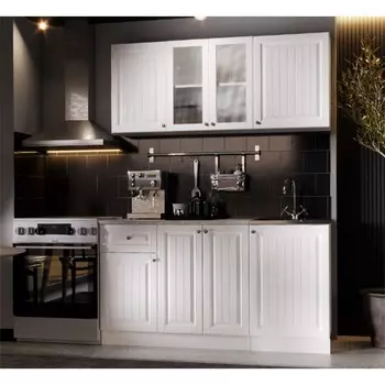 Кухонный гарнитур хозяюшка 1.5 м, мдф, акация белая