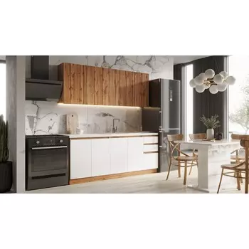 Кухонный гарнитур венера 2000, дуб вотан/белый софт