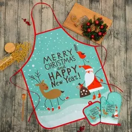 Кухонный набор прихватка варежка фартук