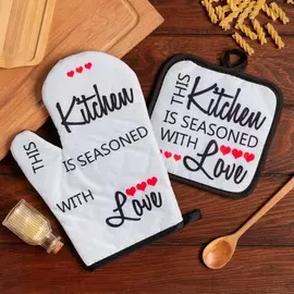 Кухонный набор прихватка варежка