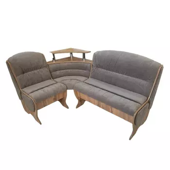 Кухонный уголок ку-8п, 1740 х 1230 х 940, дуб вотан/велюр бежевый