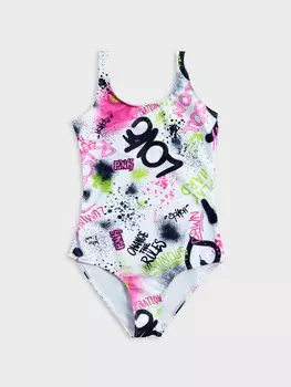 Купальник для девочек разноцветный с принтом