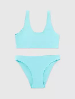 Купальный костюм для девочек светло-бирюзовый