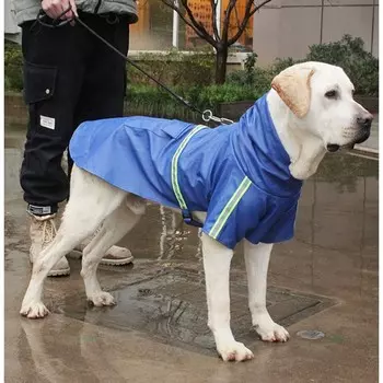 Куртка для собак с подкладом, размер m (дс 30, ог 41 см, вес 4-6 кг), синяя