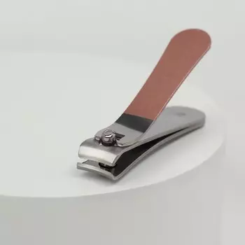 Кусачки-книпсер маникюрные, 5.5 см, розовые, серебристые