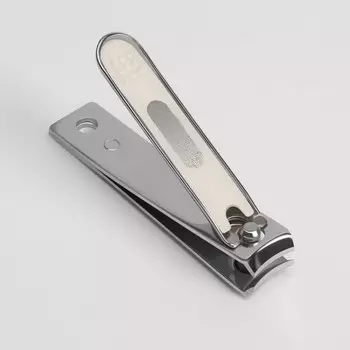 Кусачки-книпсер маникюрные, с пилкой, 6 см, цвет серебристый