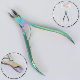 Кусачки маникюрные для кутикулы, 9.5 см, длина лезвия-10 мм, цвет хамелеон