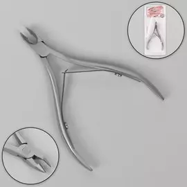 Кусачки маникюрные для кутикулы, двойная пружина, 10 см, длина лезвия - 7 мм, на блистере