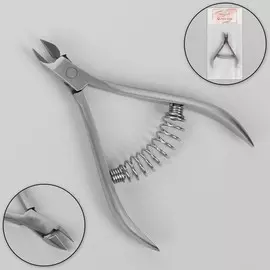 Кусачки маникюрные для кутикулы, пружинное соединение, 9.5 см, длина лезвия-9 мм