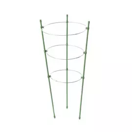 Кустодержатель, d=18.5–20–22 см, h=60 см, 3 кольца, металл, зеленый, greengo