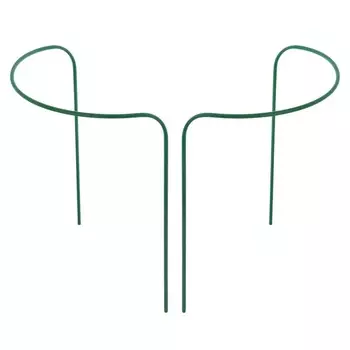 Кустодержатель, d = 40 см, h = 60 см, ножка d = 1 см, металл, набор 2 шт., зеленый