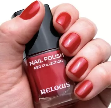 Лак для ногтей Red Collection №03 яркий теплый красный RELOUIS