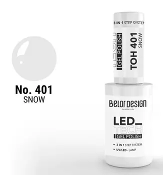 Лак-гель для ногтей Led Tech, тон 401