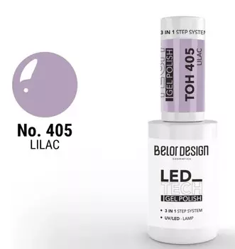 Лак-гель для ногтей Led Tech, тон 405