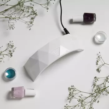 Лампа для гель-лака luazon luf-11, led, 9 вт, 3 диода, таймер 60 с, usb, белая