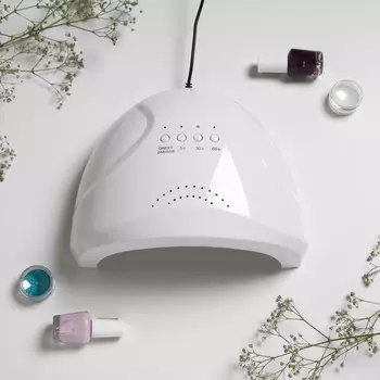 Лампа для маникюра luazon luf-17, uv/led, 30 диодов, 48 вт, таймер, usb, белая