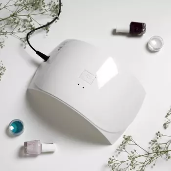 Лампа для гель-лака luazon luf-20, uv/led, 24 вт, 15 диодов, таймер 30/60 с, usb, белая