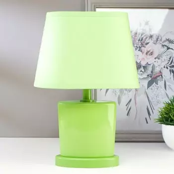 Лампа настольная 03000 1хе14 15вт зеленый 20х28,5х11 см risalux